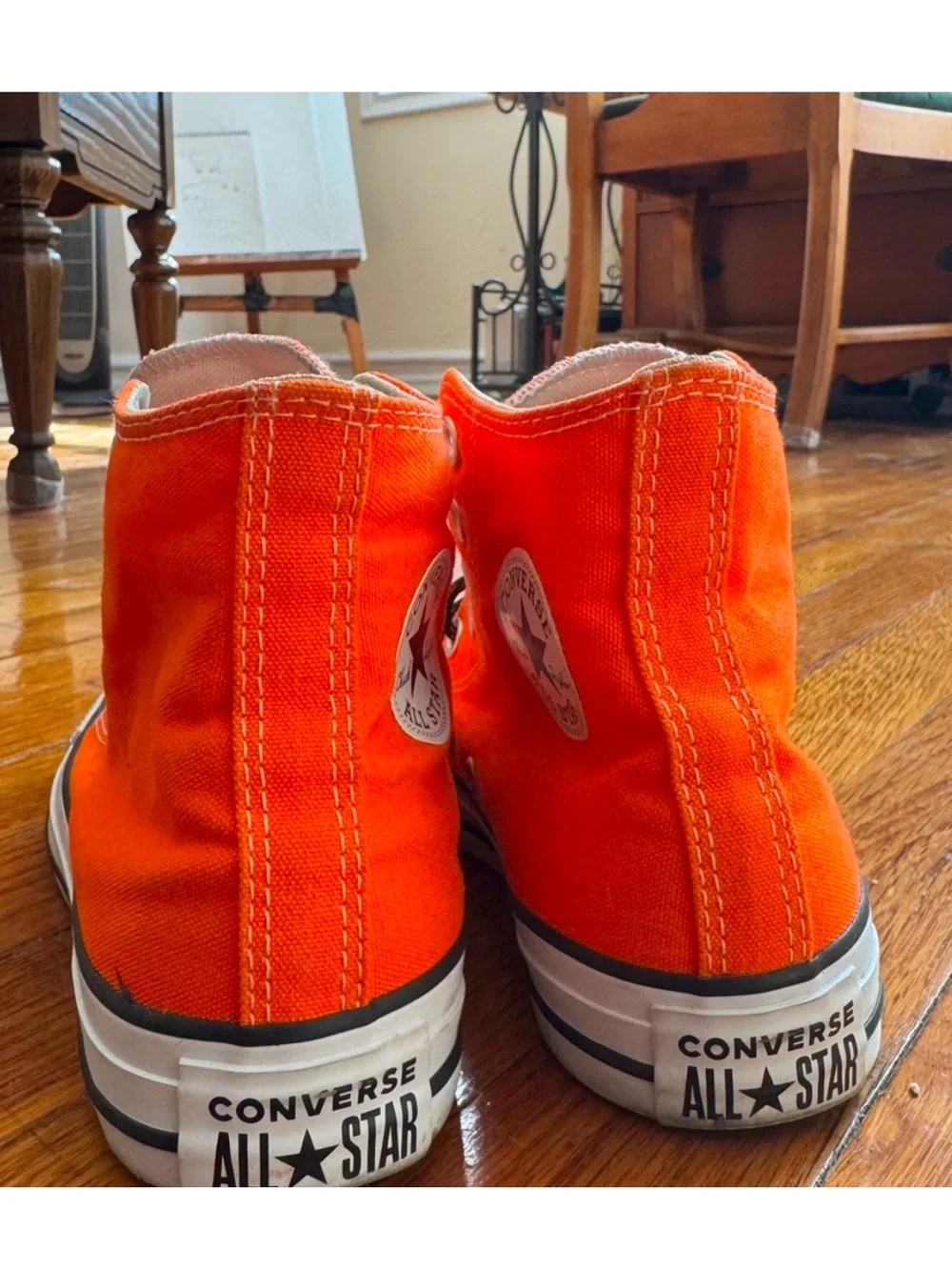 Converse Kids Orange High-Top Canvas Sneakers